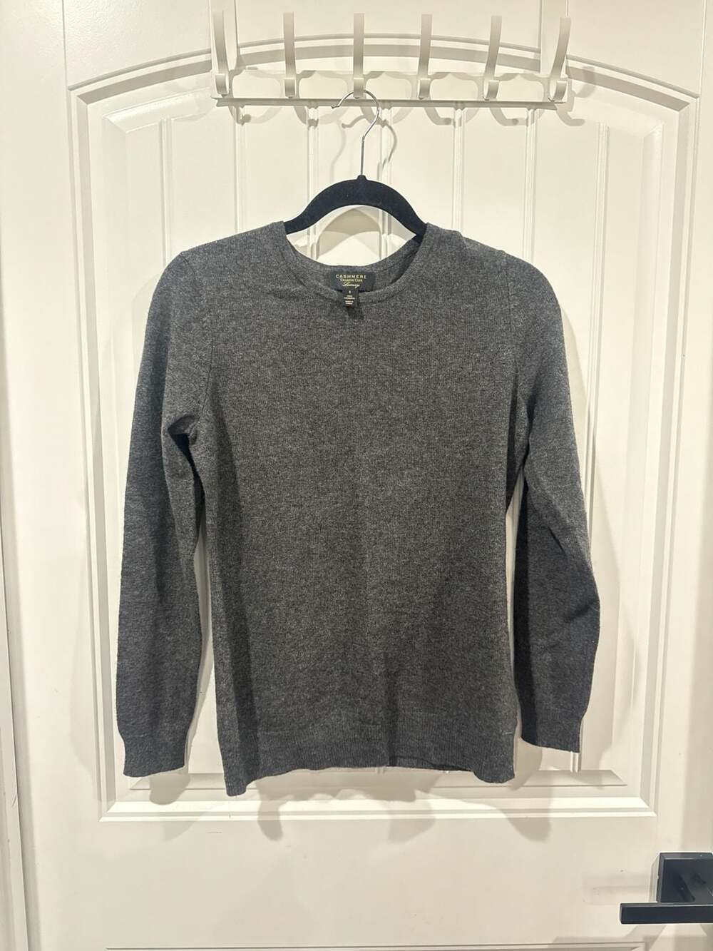 Charter Club Luxury 100% Cashmere Crewneck Sweater in Charcoal Gray - Size S